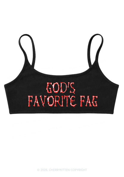 Halloween Gods Favorite Fag Y2K Super Crop Cami Cherrykitten