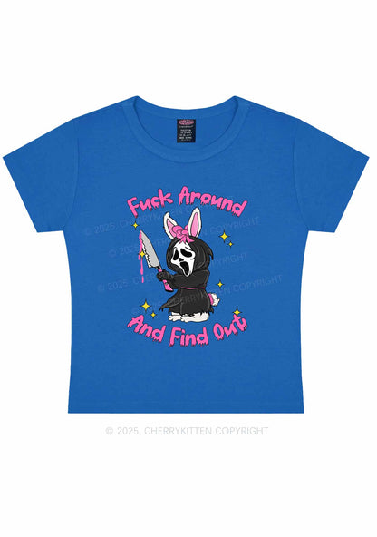 Halloween Fxxk Around Find Out Y2K Baby Tee Cherrykitten