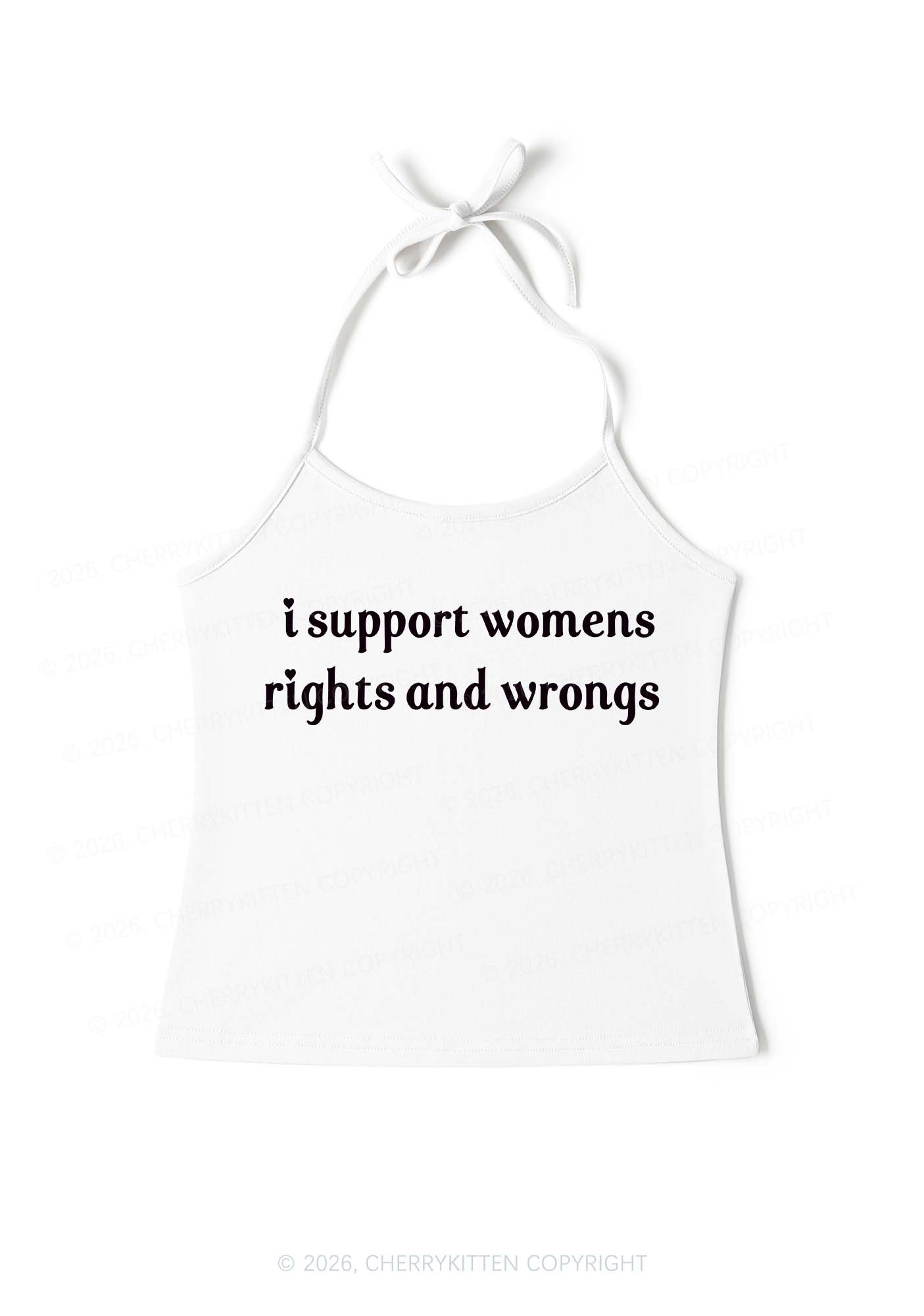 I Support Women Y2K Halter Neck Cami Cherrykitten