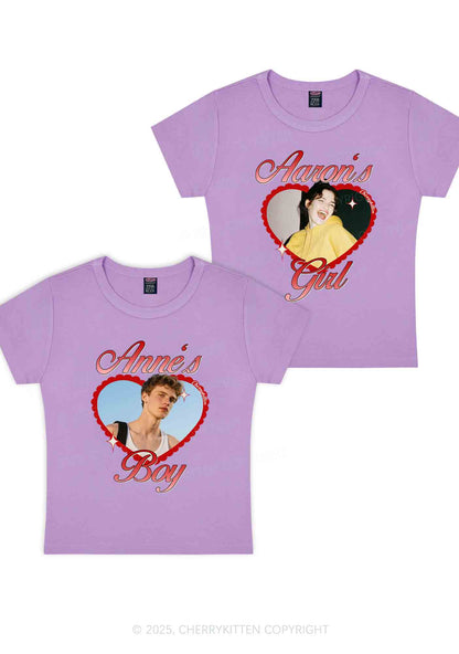 Custom Photo Heart Graphic Y2K Valentine's Day Baby Tee Cherrykitten