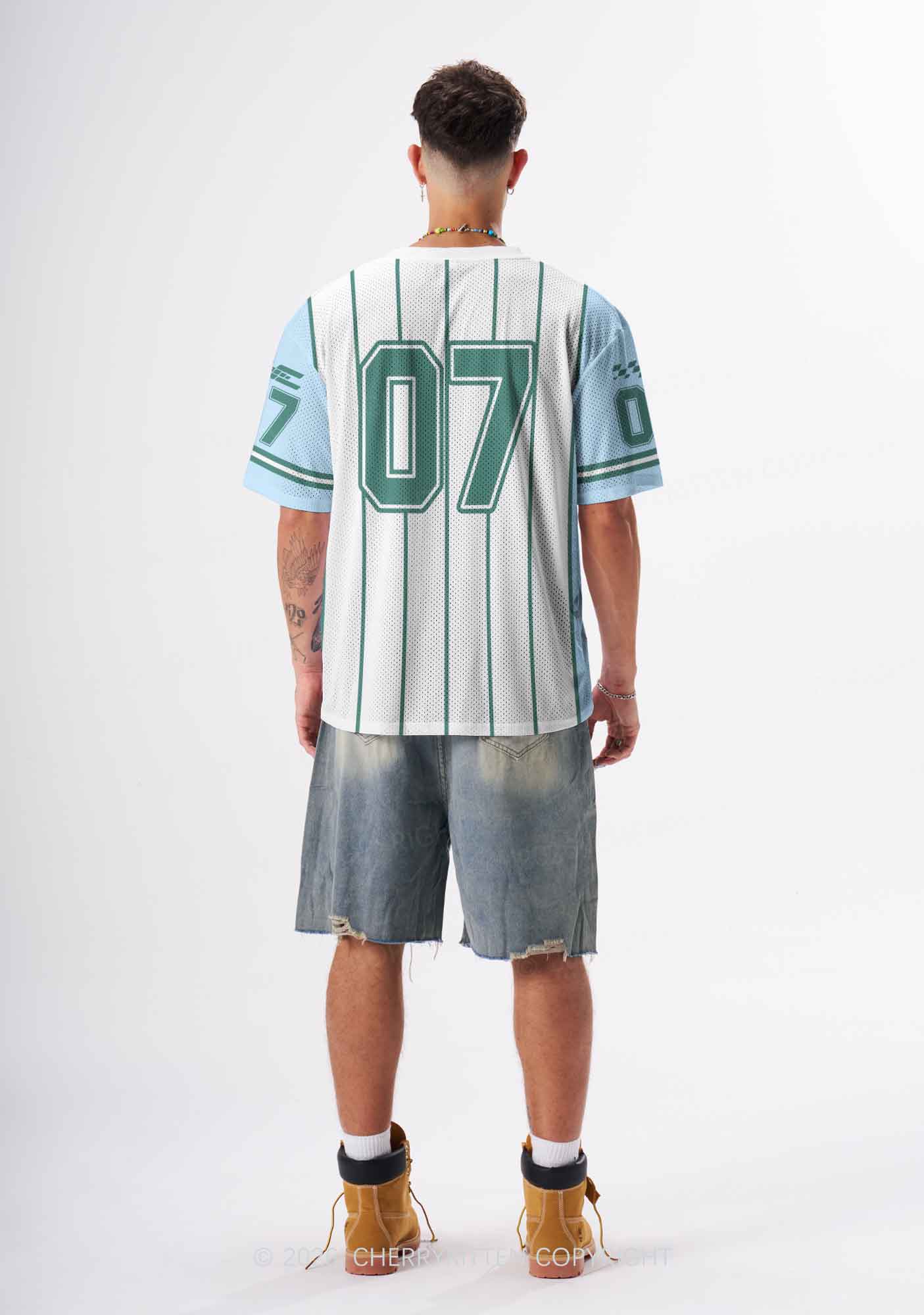 Green Stripes Bisexual Mess Pride Y2K Sport Jersey Shirts Cherrykitten