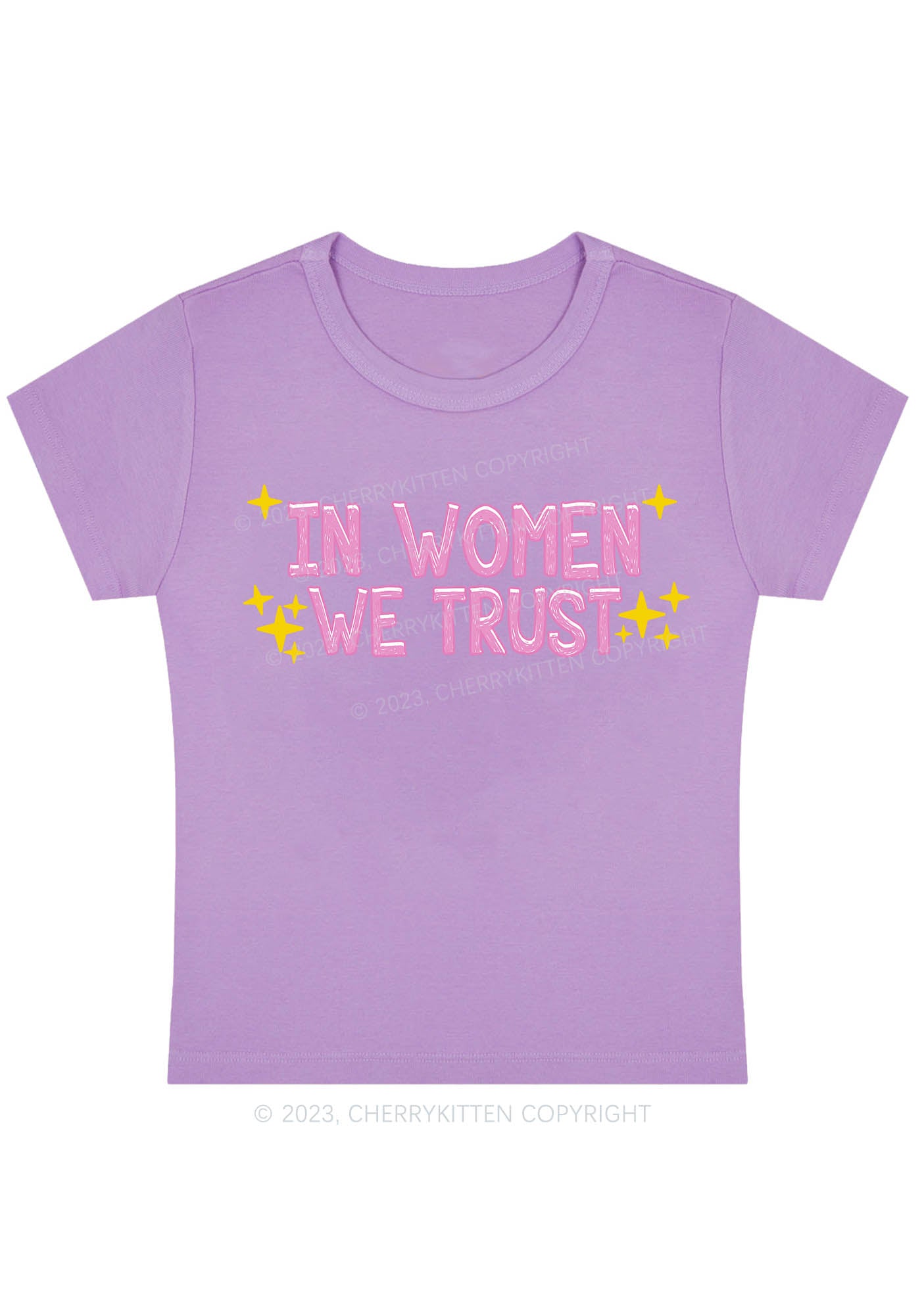 Curvy We Trust Women Baby Tee Cherrykitten