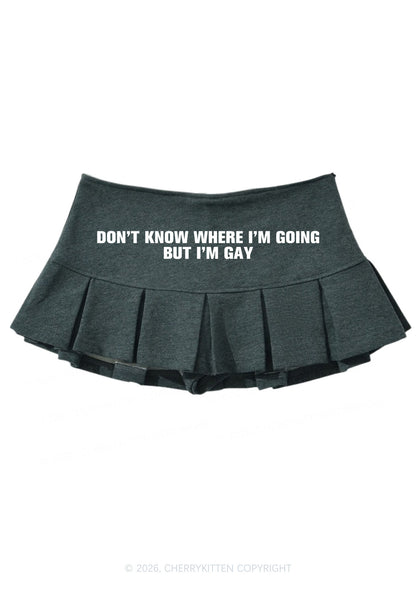 But Im Gay Pride Y2K Mini Pleated Skirts Cherrykitten