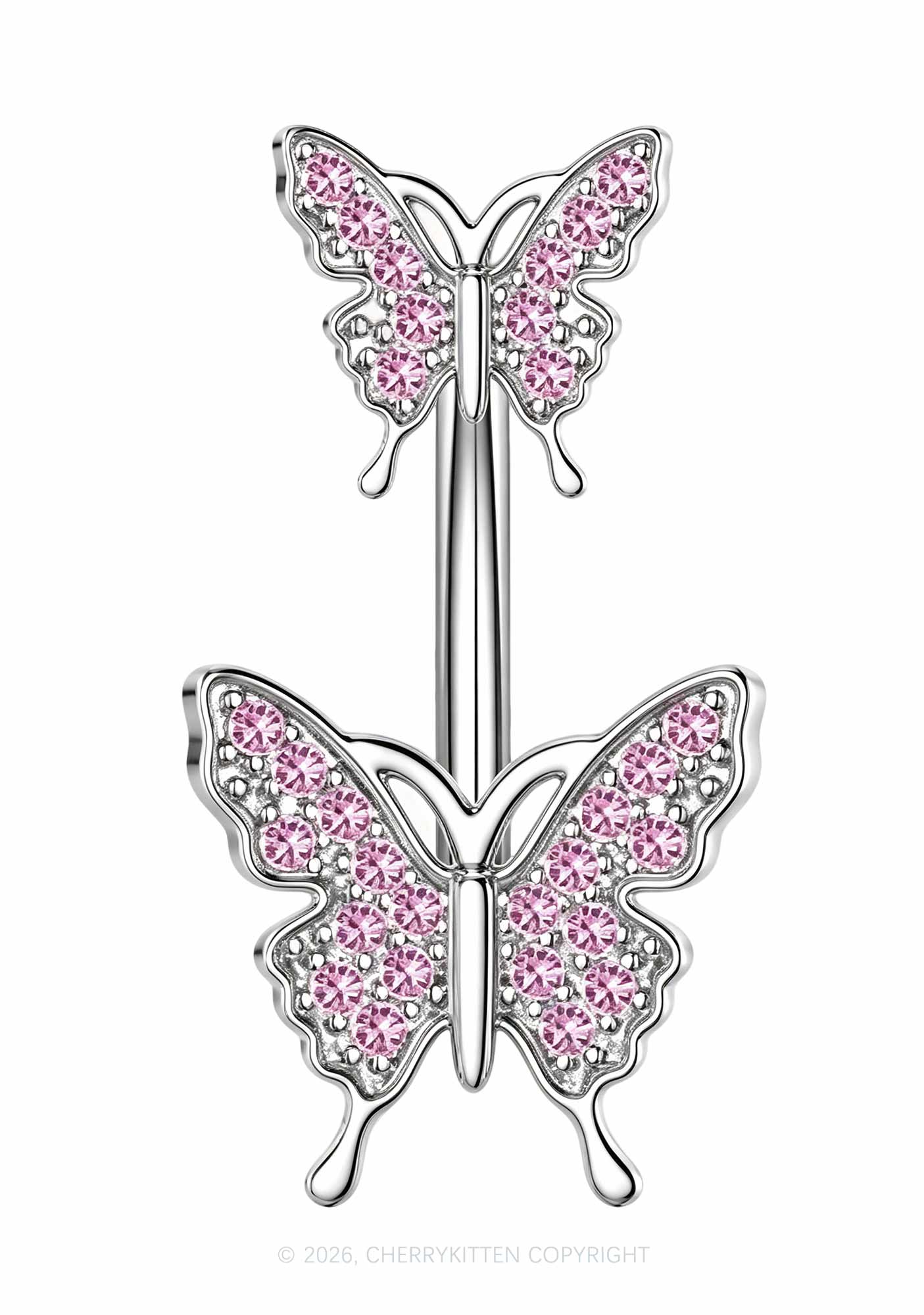 1pc Butterfly Titanium Y2K Navel Piercing Cherrykitten