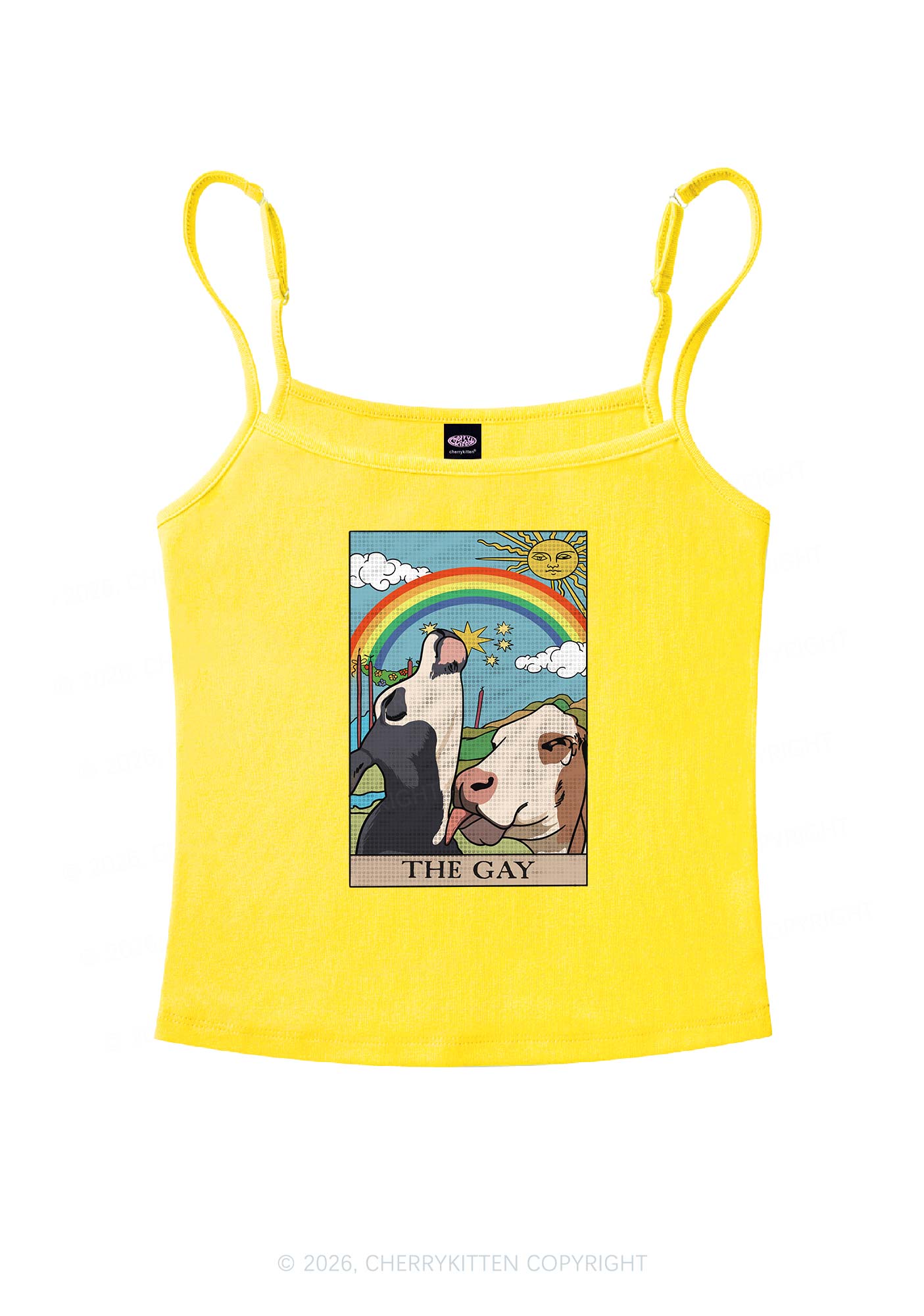 The Gay Pride Y2K Spaghetti Strap Cami Cherrykitten