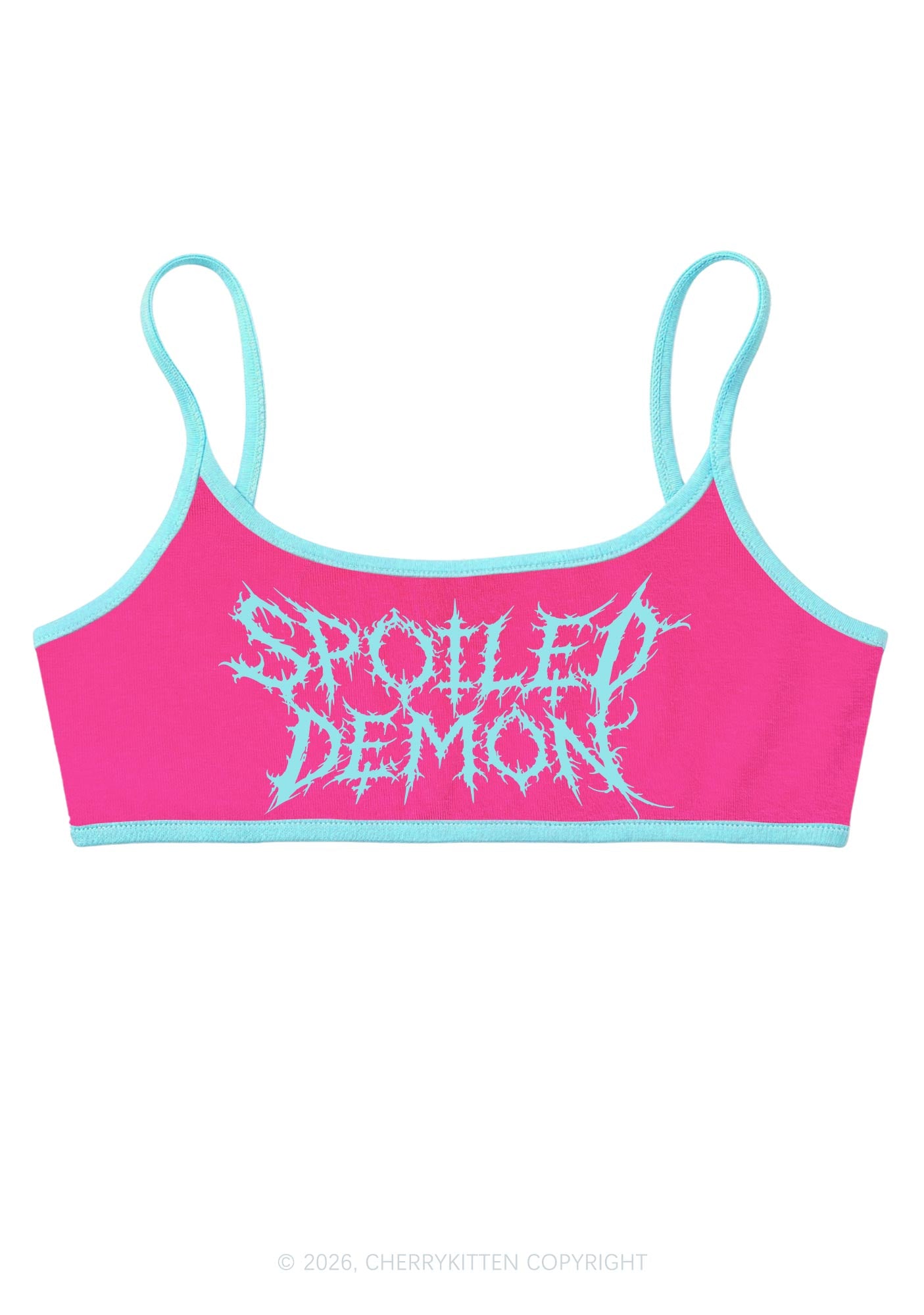 Halloween Spoiled Demon Y2K Super Crop Cami Cherrykitten