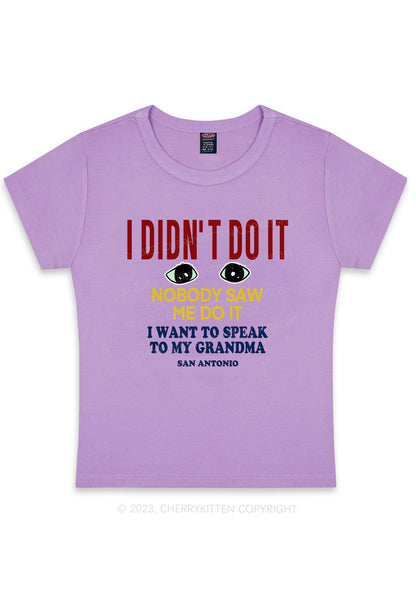Curvy I Didn't Do It Y2K Baby Tee Cherrykitten
