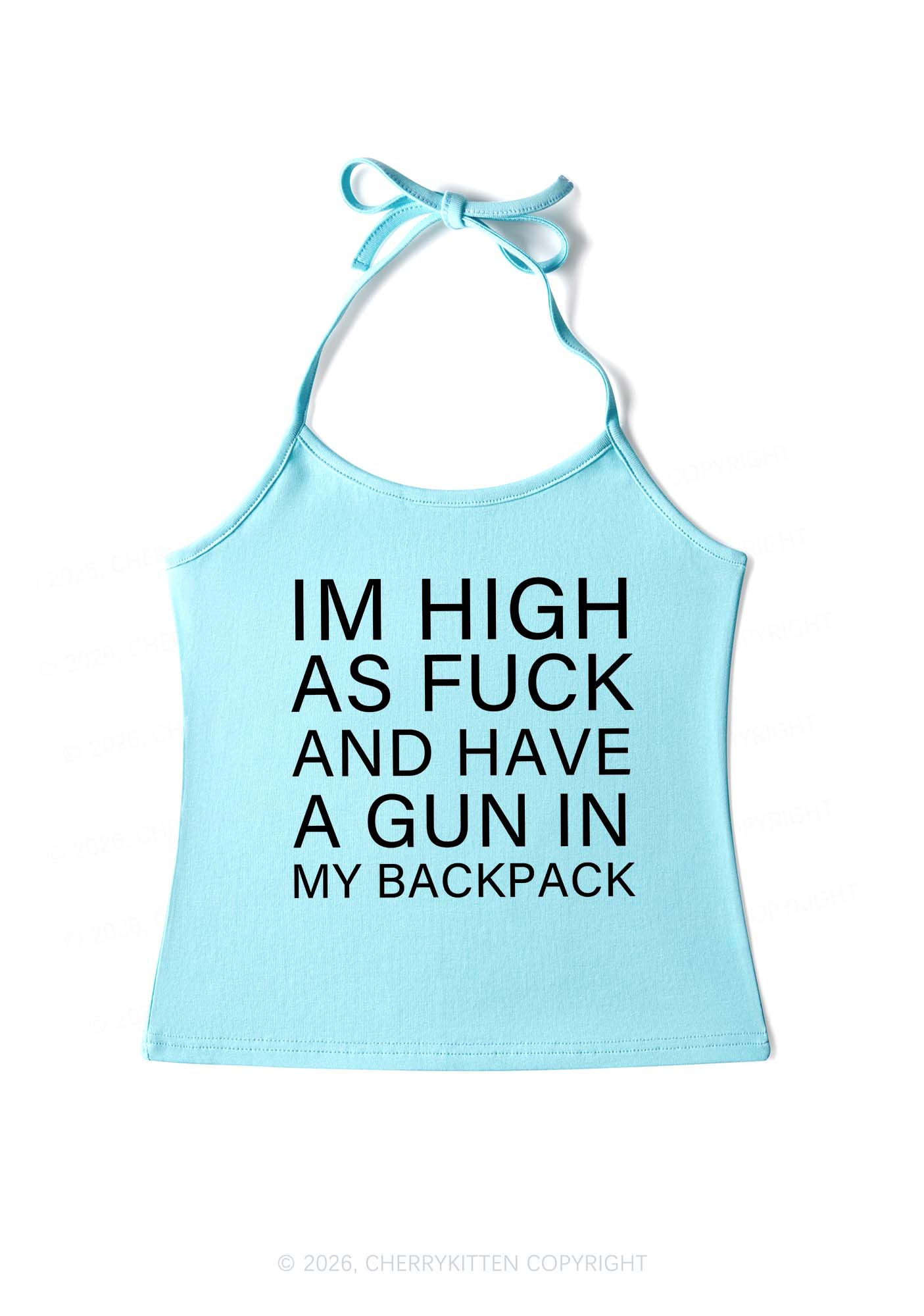 Im High Y2K Halter Neck Cami Cherrykitten