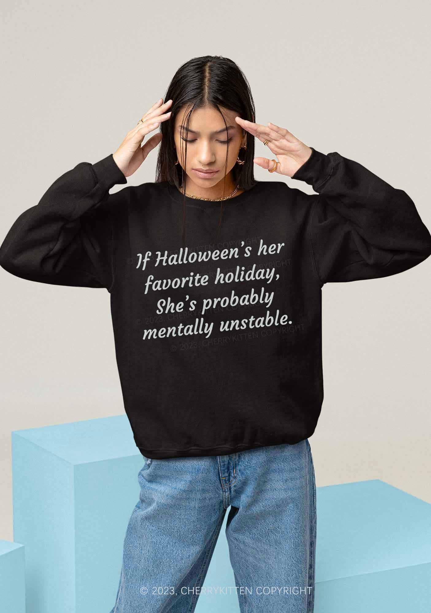 Halloween's Her Favorite Holiday Y2K Sweatshirt Cherrykitten