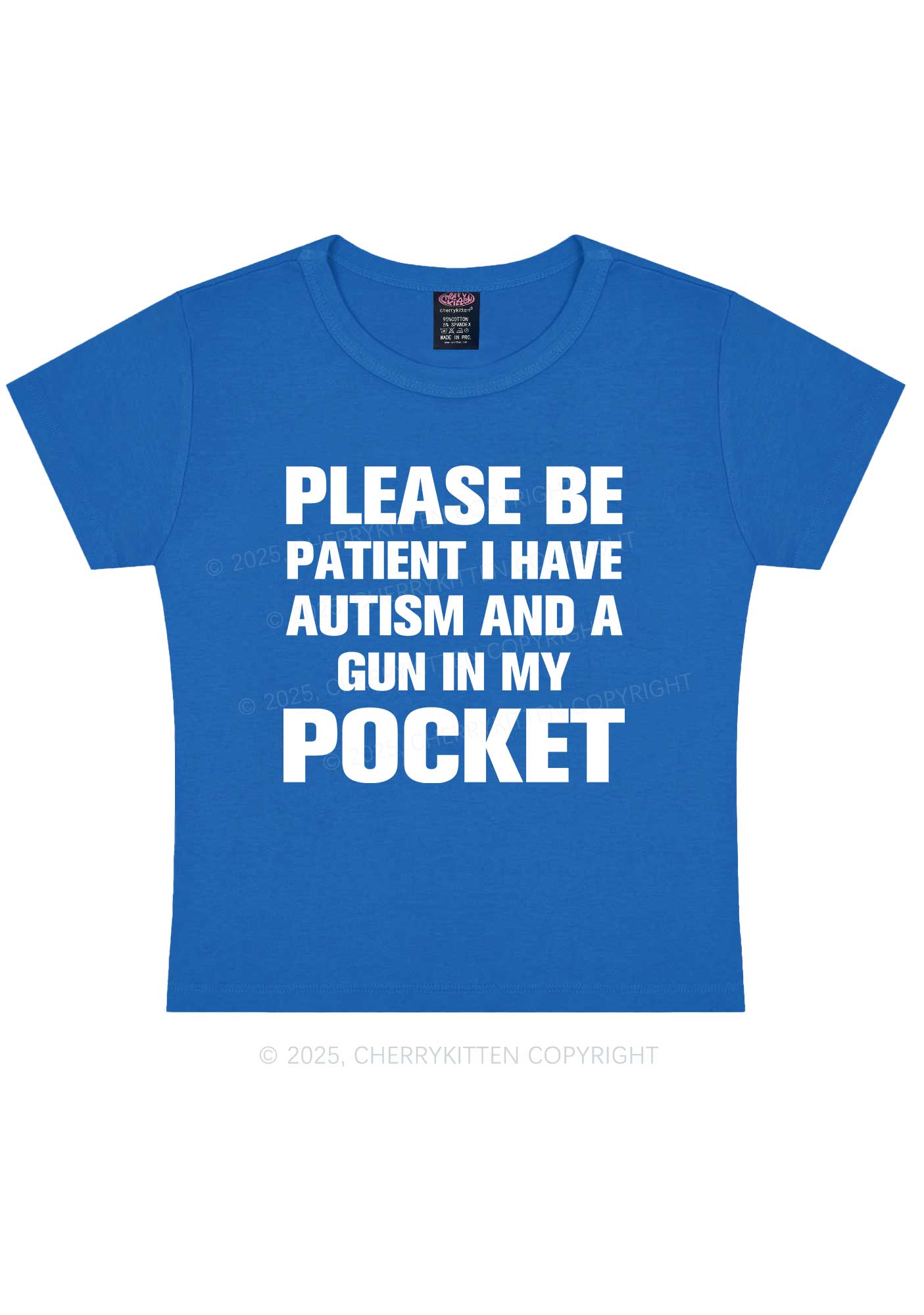 Please Be Patient Y2K Baby Tee Cherrykitten