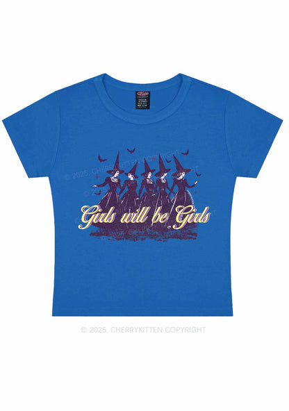 Halloween Witches Will Be Witches Y2K Baby Tee Cherrykitten