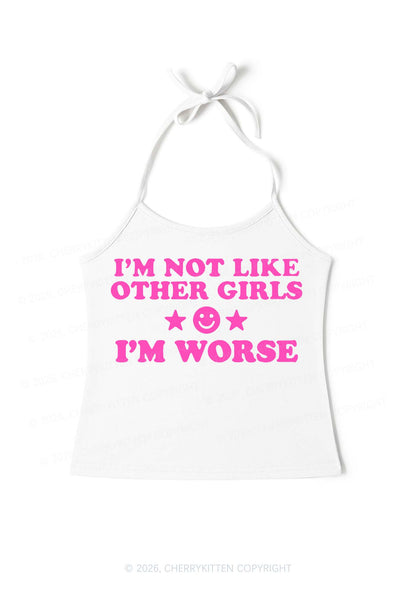 Im Worse Y2K Halter Neck Cami Cherrykitten