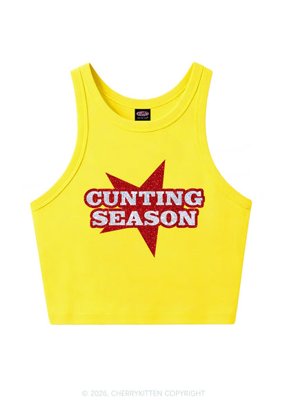 Glitter Cxxting Season Y2K Crop Tank Top Cherrykitten