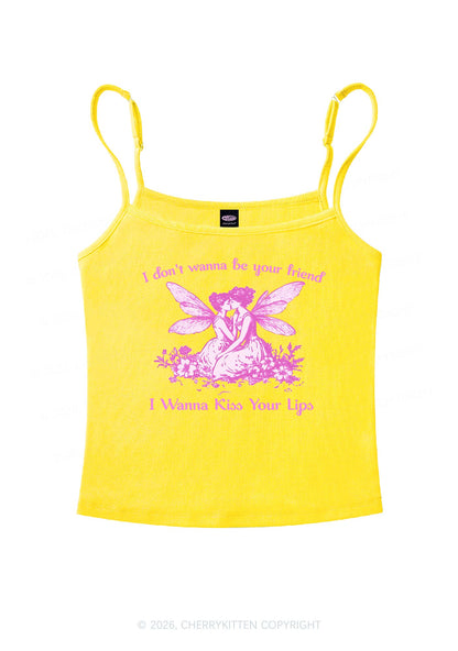 I Wanna Kiss Your Lips Pride Y2K Spaghetti Strap Cami Cherrykitten