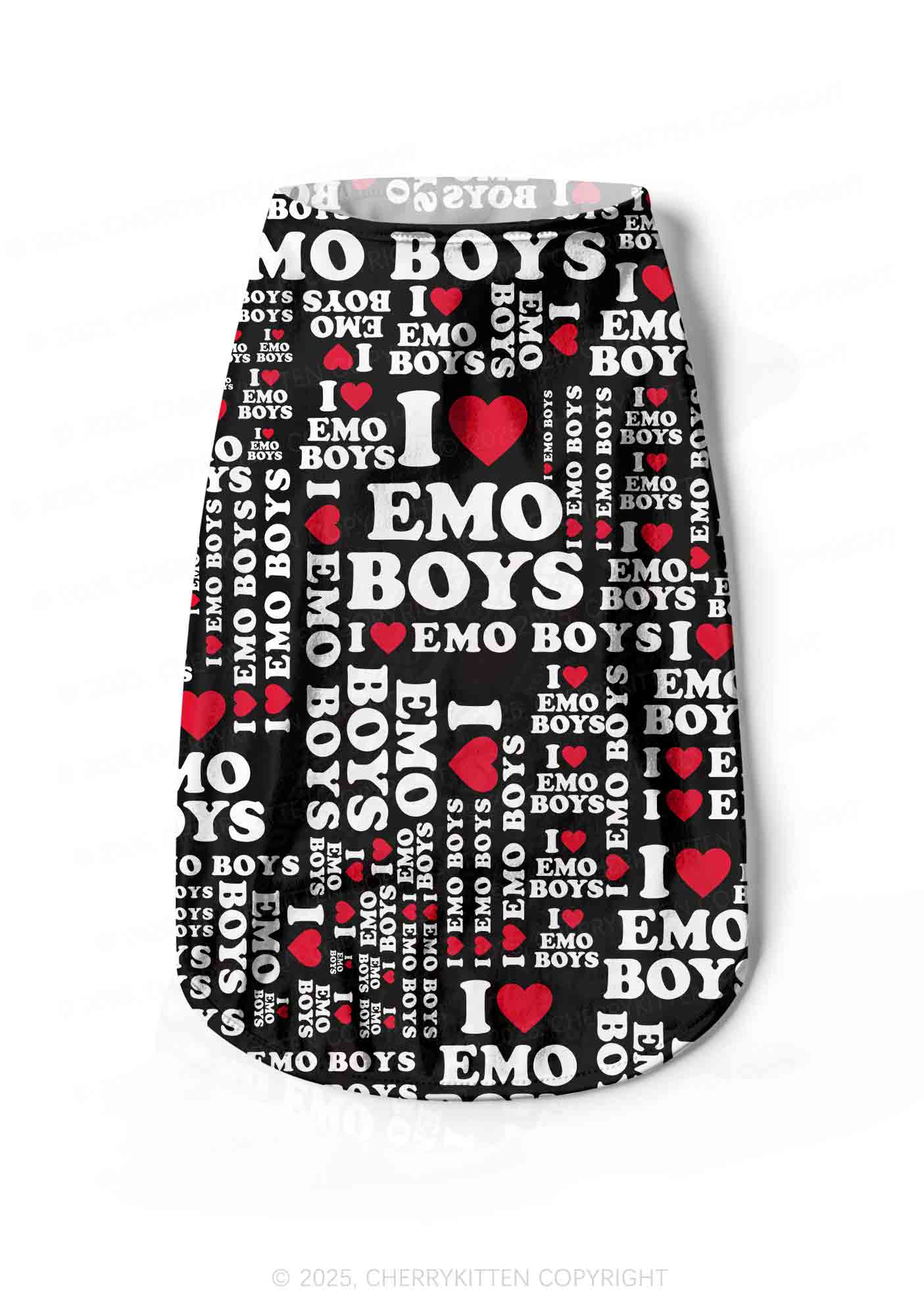 I Love Emo Boys Y2K Pet Tank Top Cherrykitten
