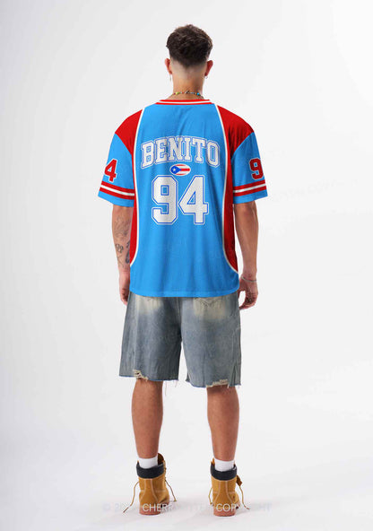 Light Blue Football Bunny Y2K Sport Jersey Shirts Cherrykitten
