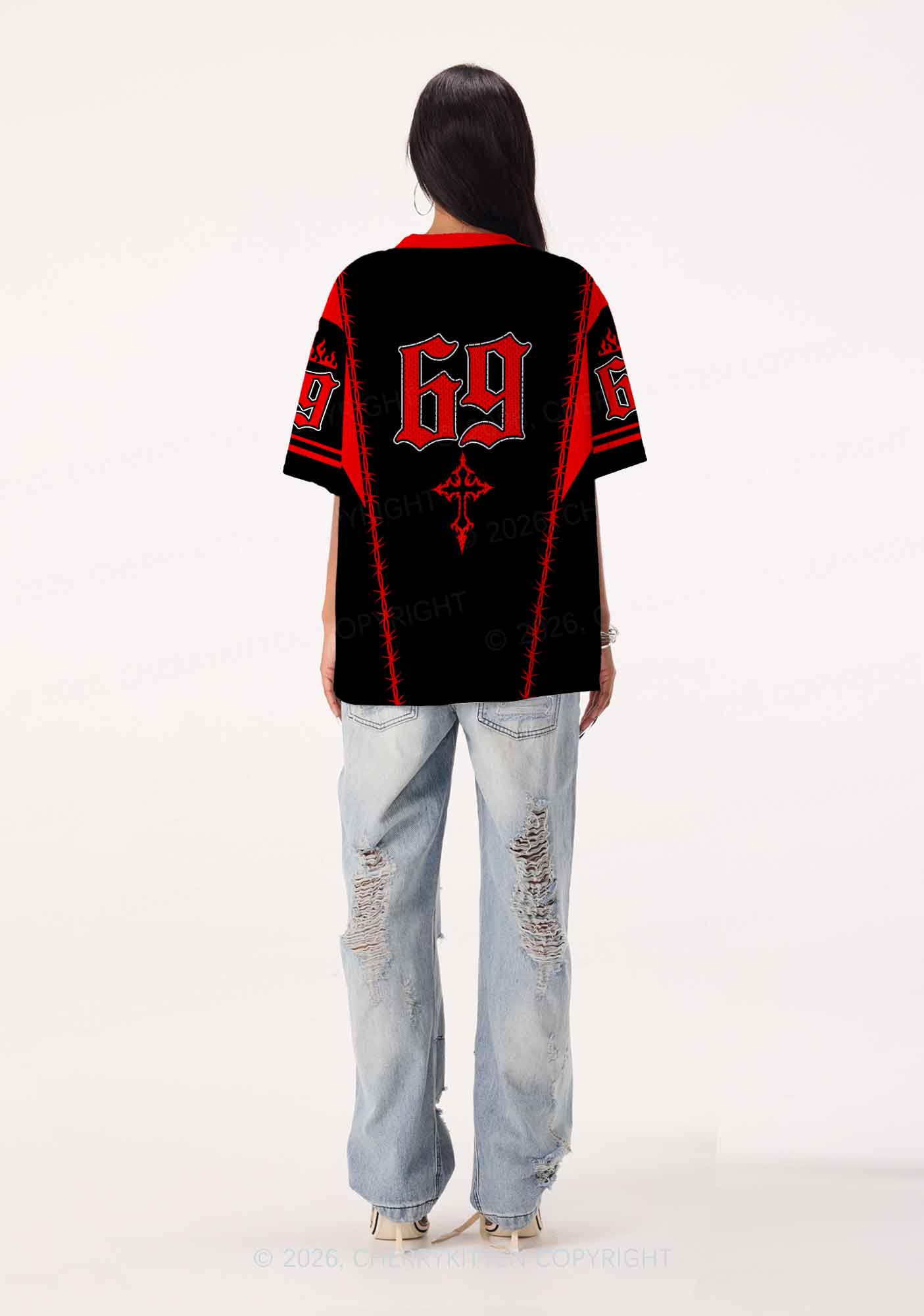 Black I Let Femmes Top Me Pride Y2K Sport Jersey Shirts Cherrykitten