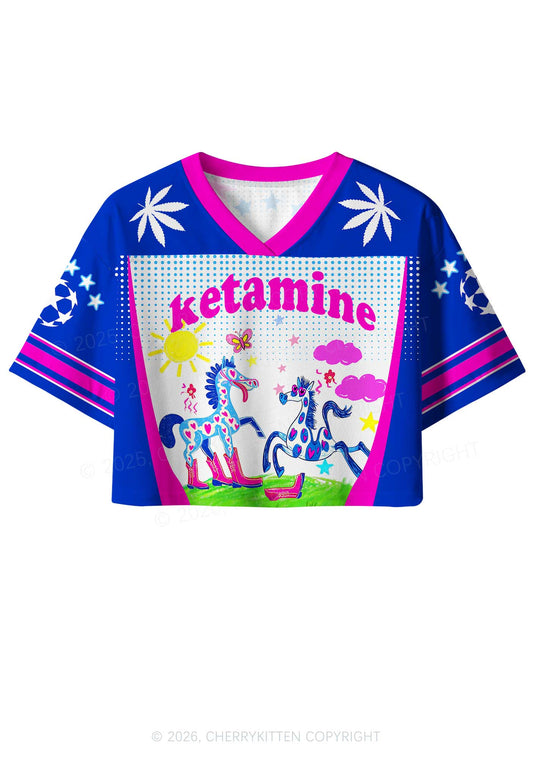 Heart Spotted Pony Y2K Crop Sport Jersey Shirts Cherrykitten
