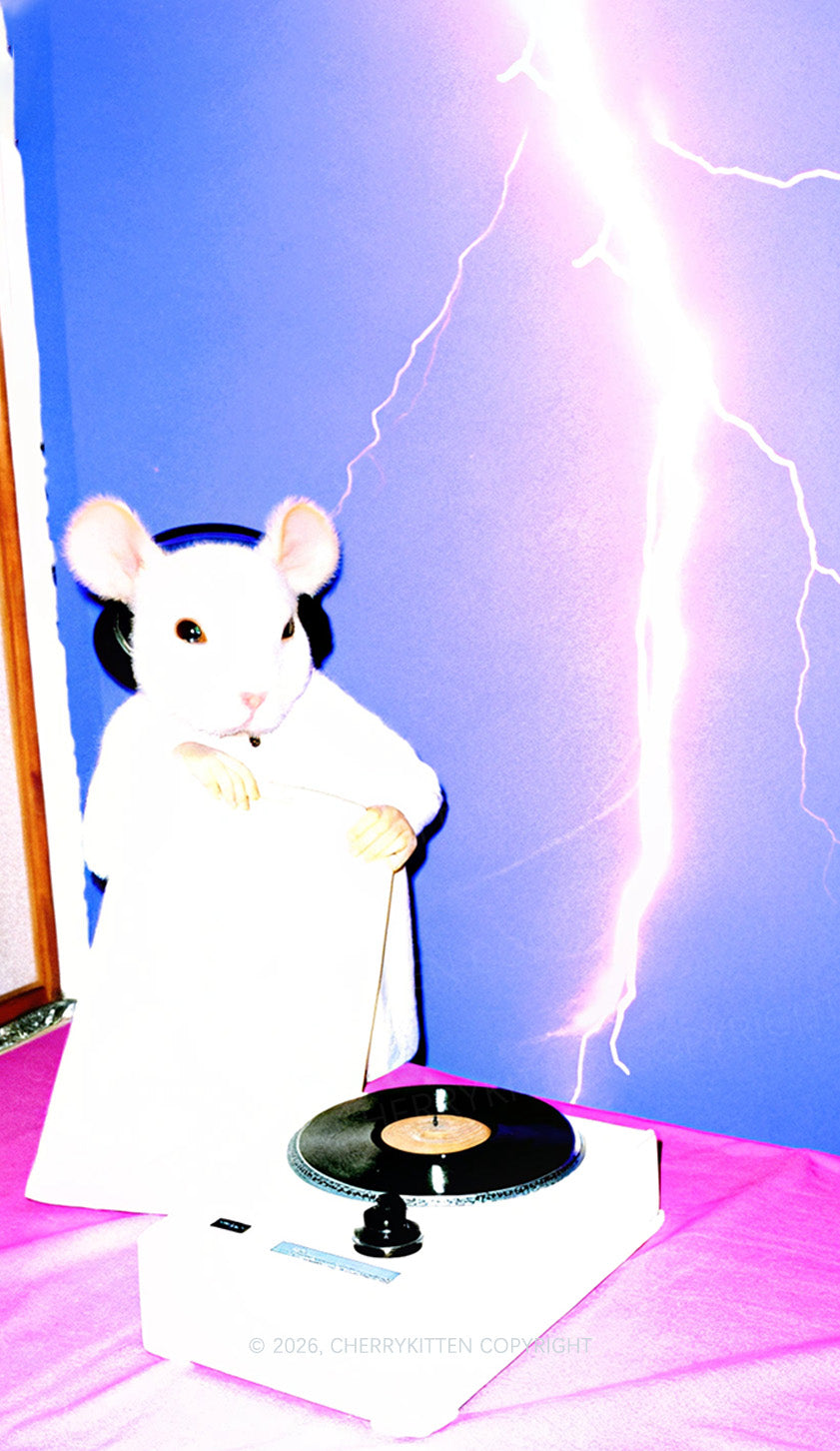 Neon Lightning DJ Rat Y2K Phone Case Cherrykitten