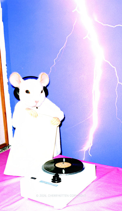 Neon Lightning DJ Rat Y2K Phone Case Cherrykitten