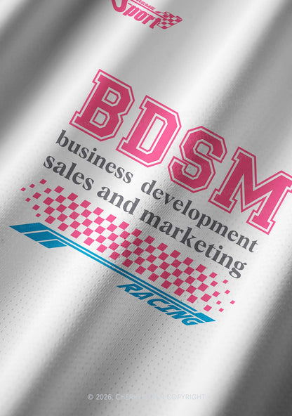 Pink BDSM Y2K Football Jersey Shirts Cherrykitten