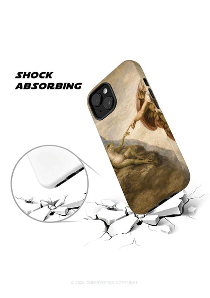 God Hand Touching Frog Y2K Phone Case Cherrykitten