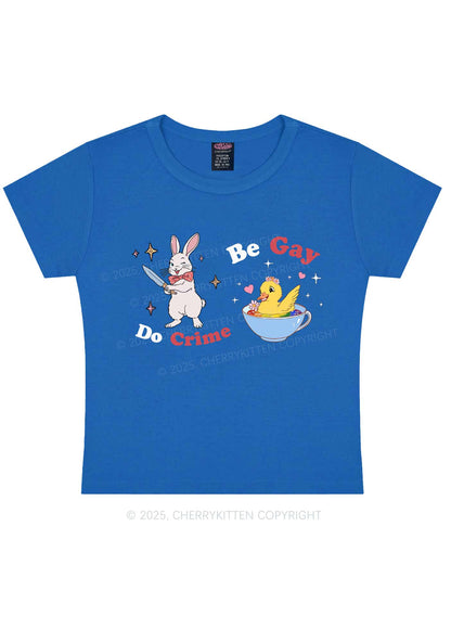 Be Gay Do Crime Pride Y2K Baby Tee Cherrykitten
