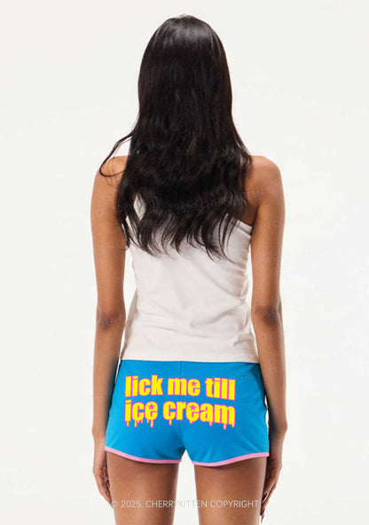 Lick Me Till Ice Cream Y2K Booty Shorts Cherrykitten