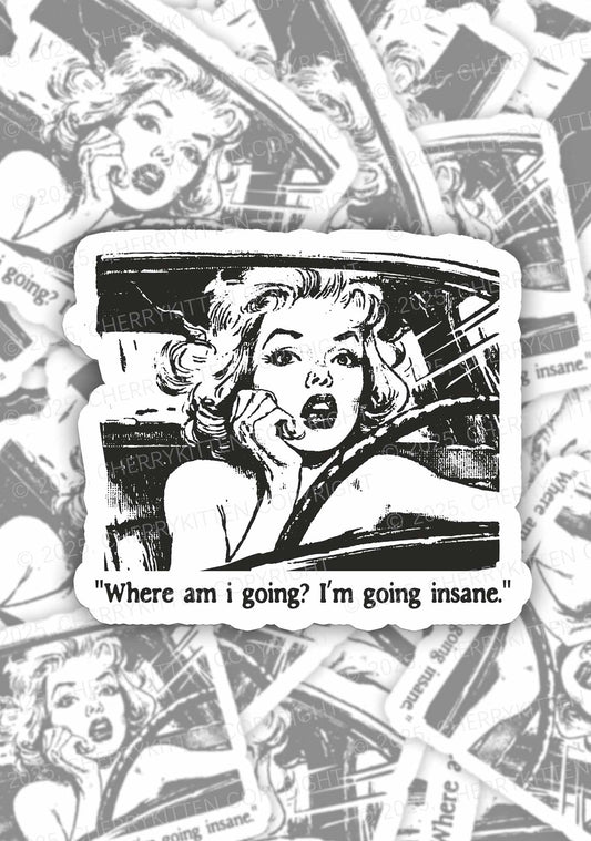 Woman Going Insane 1Pc Y2K Sticker Cherrykitten