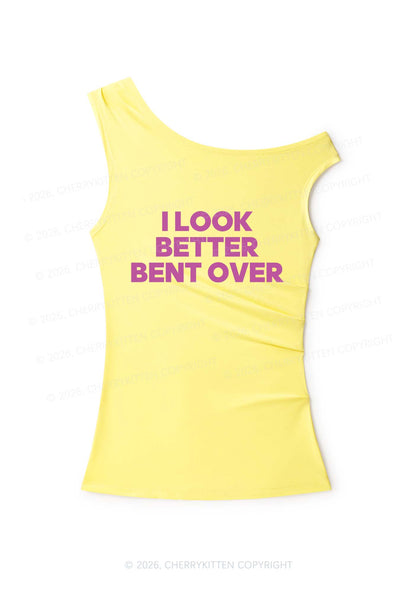 Look Better Bent Over Y2K Off Shoulder Tank Top Cherrykitten