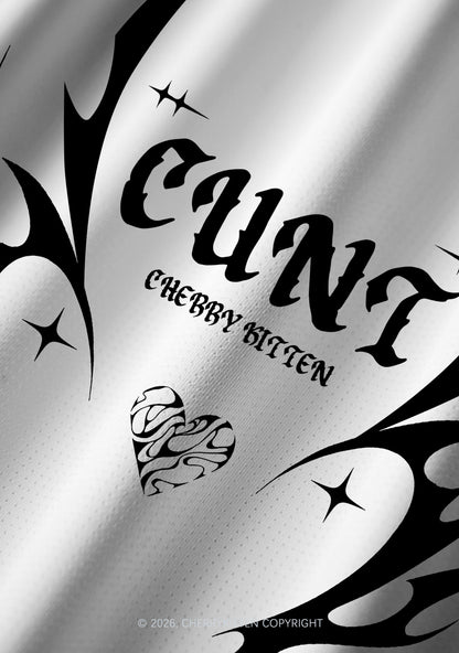 White Cxxt Y2K Football Jersey Shirts Cherrykitten