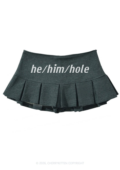He Him Hole Pride Y2K Mini Pleated Skirts Cherrykitten