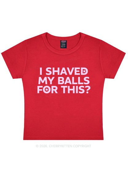 Shaved My Balls For This Y2K Baby Tee Cherrykitten