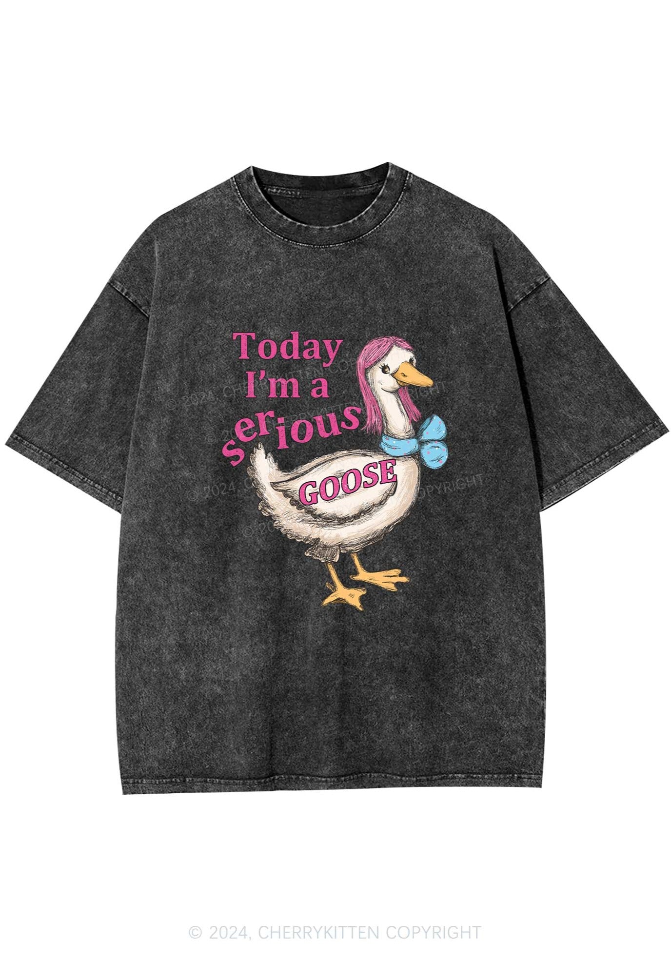 Serious Goose Y2K Washed Tee Cherrykitten