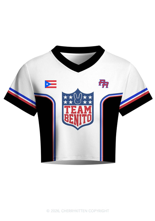 Team Bunny Y2K Crop Football Jersey Shirts Cherrykitten