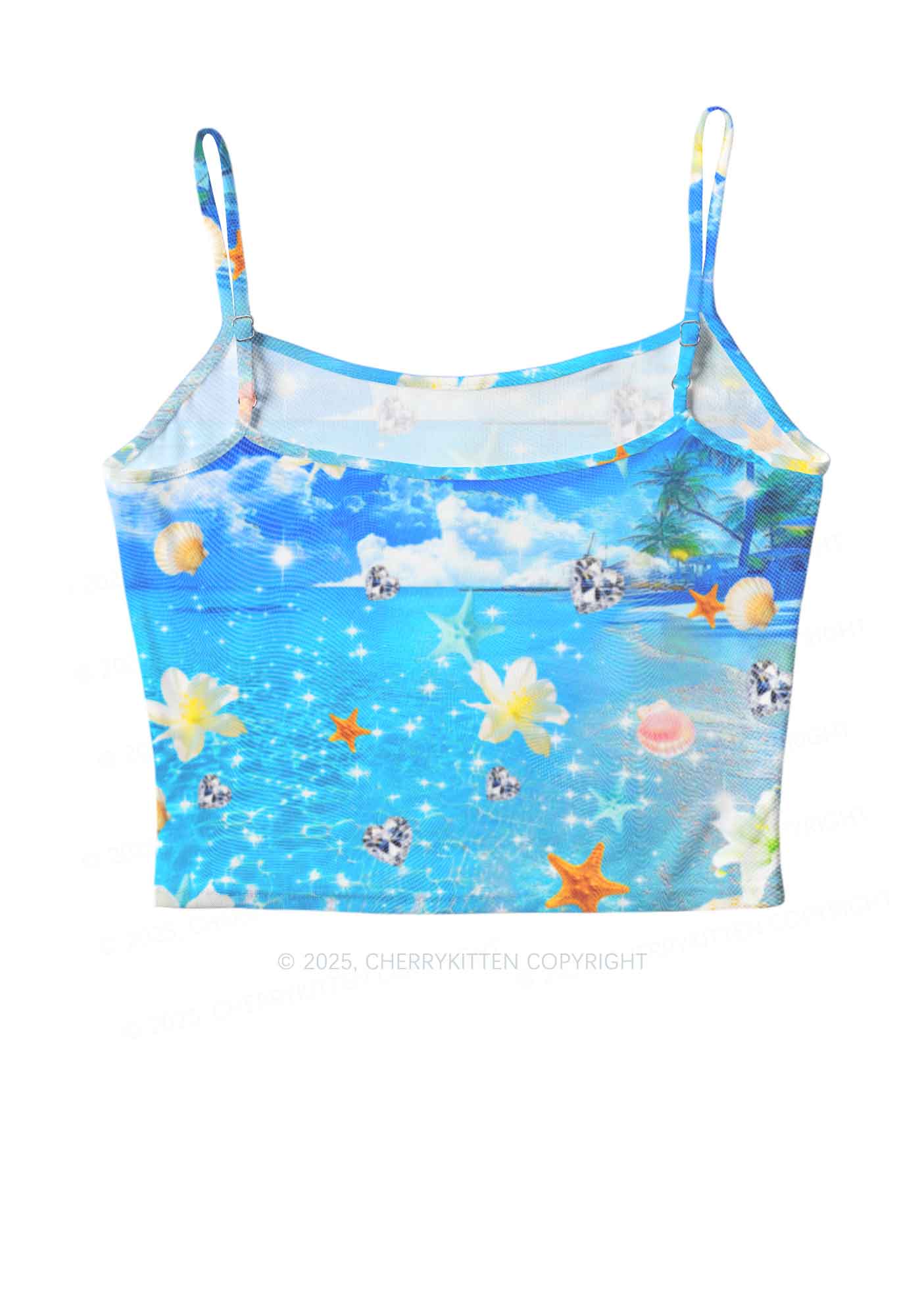 Sea Treasures Y2K Mesh Cami Tank Cherrykitten