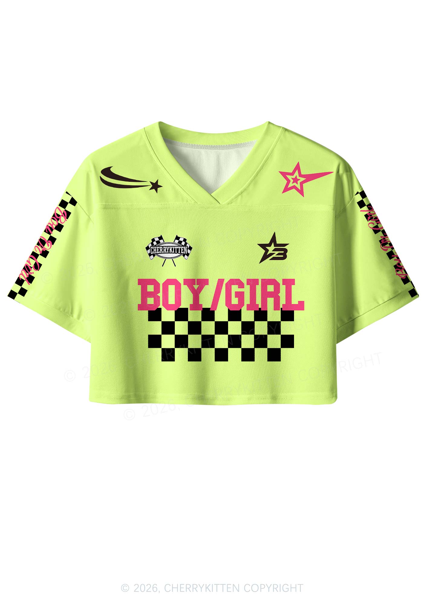 Boy Or Girl Pride Y2K Crop Sport Jersey Shirts Cherrykitten