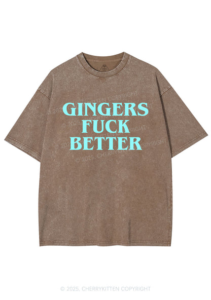 Gingers Fxxk Better Y2K Shirts Washed Tee Cherrykitten