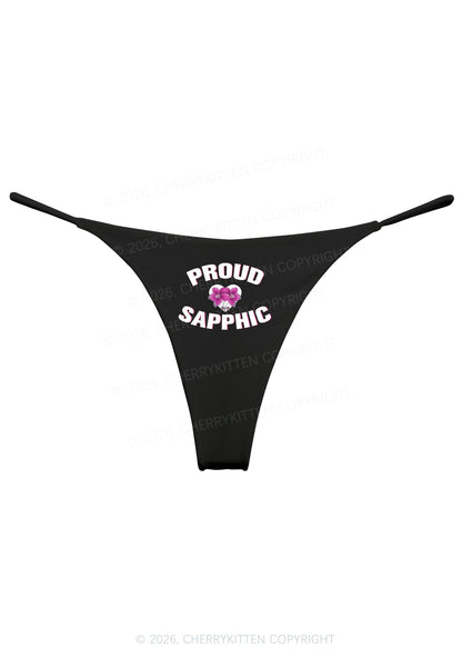 Proud Sapphic Pride Y2K Bikini String Thong Cherrykitten