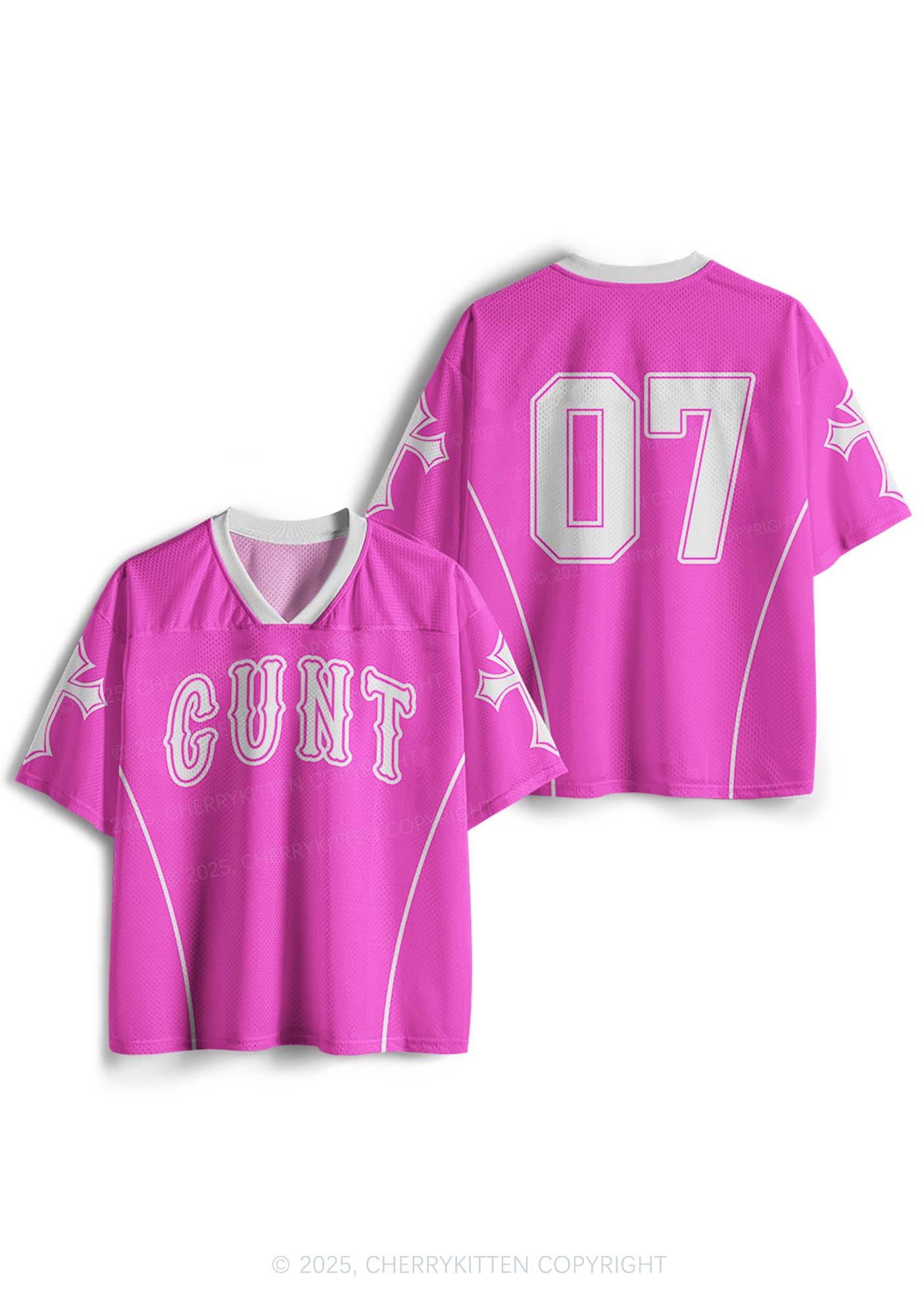 Custom Pink Cxxt Y2K Mesh Jersey Shirts Cherrykitten