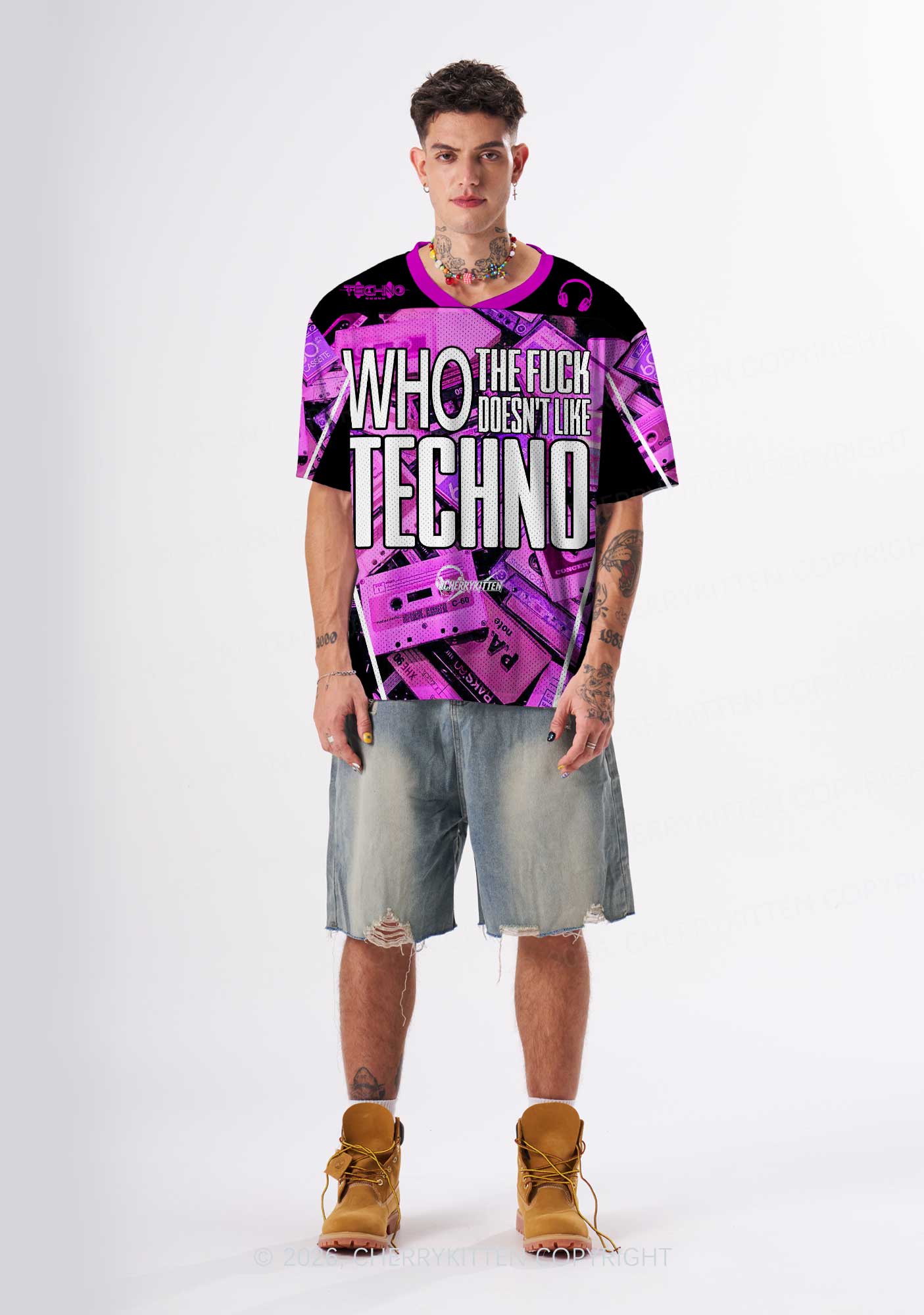 Who Doesnt Like Techno Y2K Sport Jersey Shirts Cherrykitten