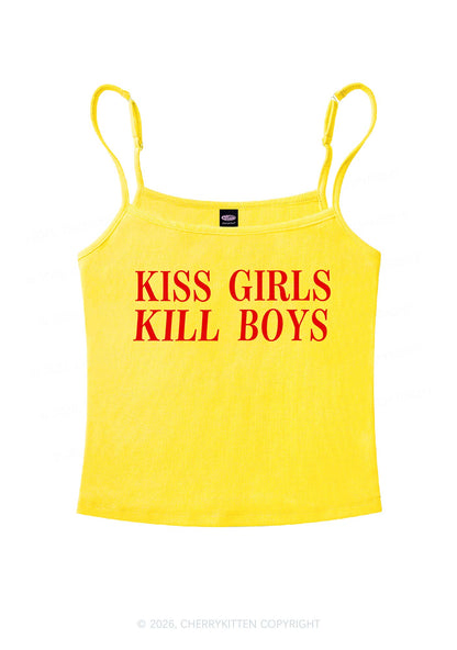 Kiss Girls Kill Boys Pride Y2K Spaghetti Strap Cami Cherrykitten