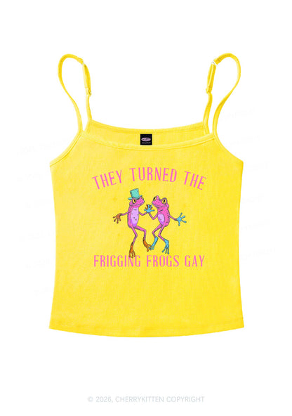 Frogs Gay Pride Y2K Spaghetti Strap Cami Cherrykitten