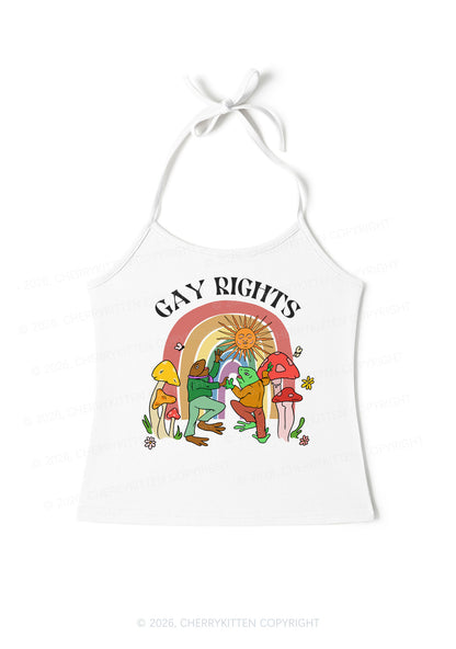Gay Rights Pride Y2K Halter Neck Cami Cherrykitten