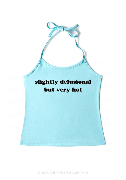 Slightly Delusional But Very Hot Y2K Halter Neck Cami Cherrykitten