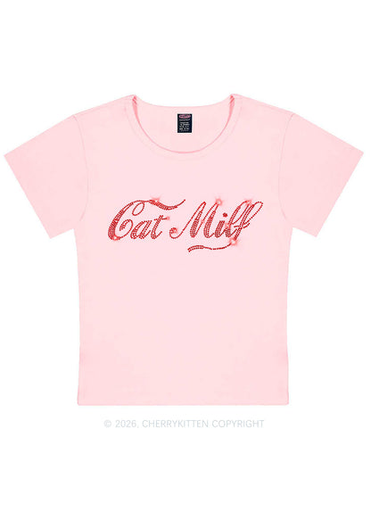 Rhinestone Cat Mxxf Y2K Baby Tee Cherrykitten