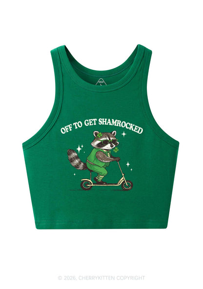 Off To Get Shamrocked St Patricks Y2K Crop Tank Top Cherrykitten