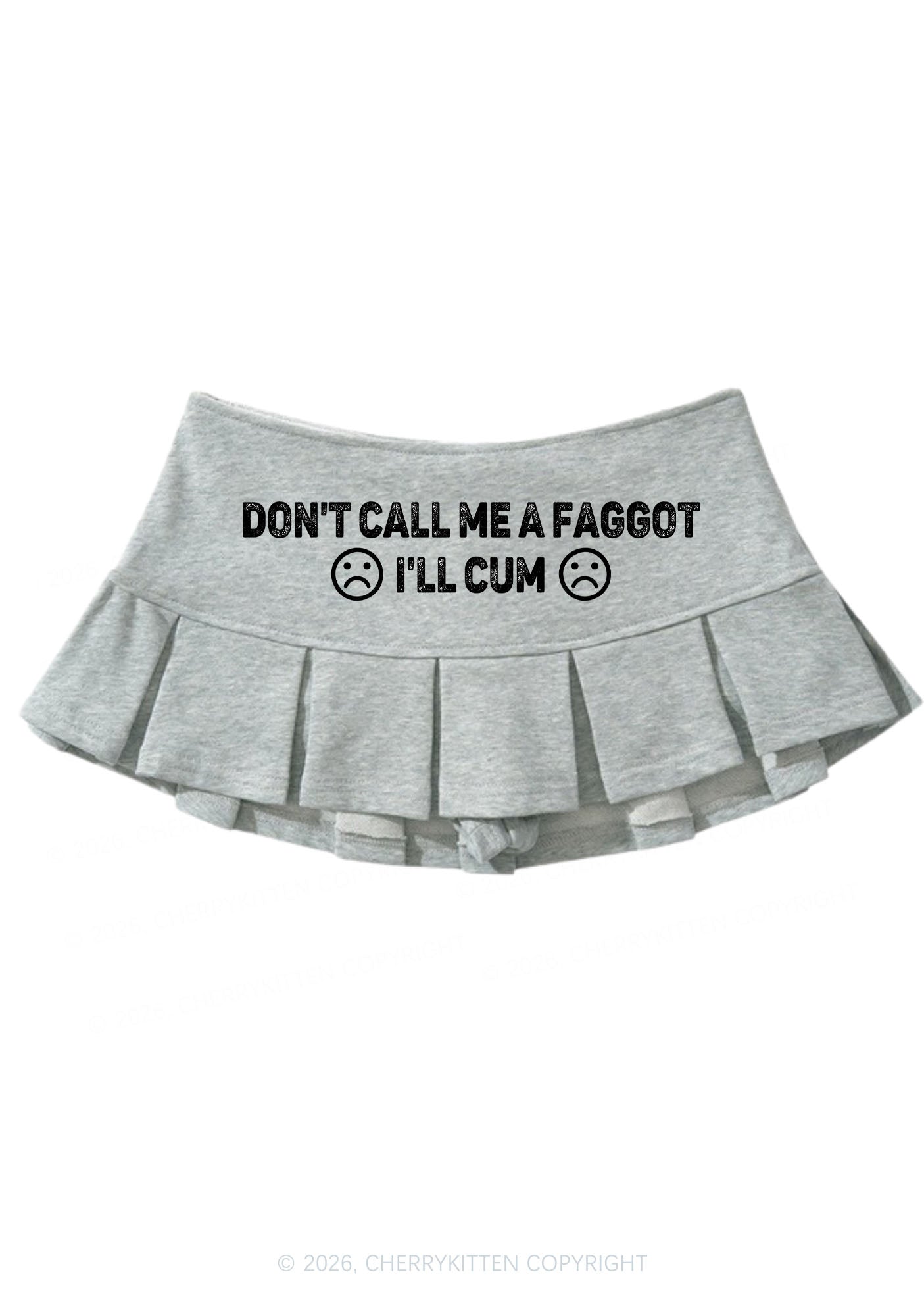Dont Call Me Faggot Pride Y2K Mini Pleated Skirts Cherrykitten