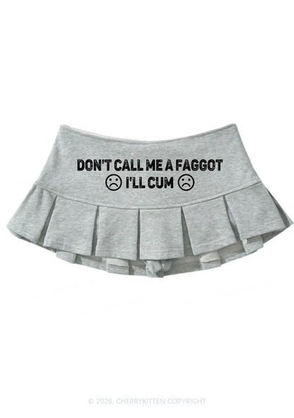 Dont Call Me Faggot Pride Y2K Mini Pleated Skirts Cherrykitten