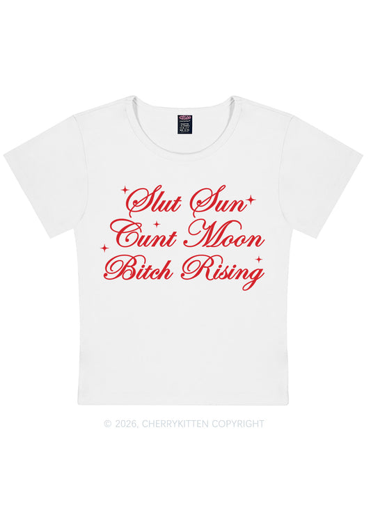 Slxt Sun Cxxt Moon Bxtch Rising Y2K Baby Tee Cherrykitten